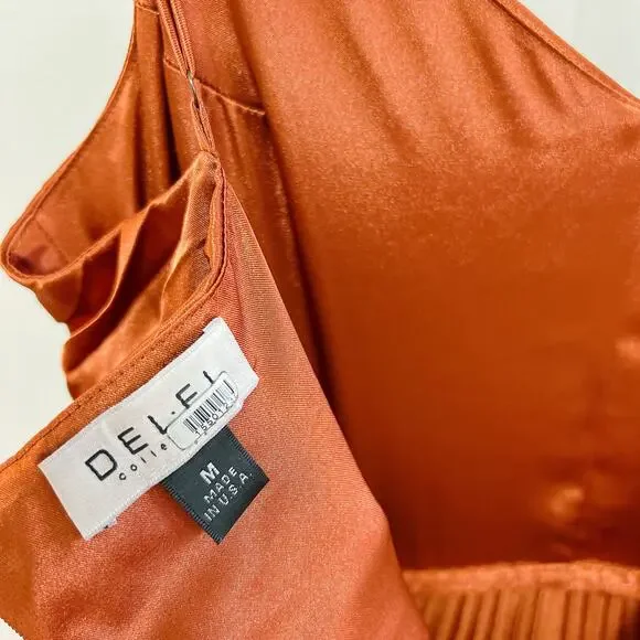 DELFI Collective Aria Satin Sweetheart Gown Brown M - Picture 5 of 11